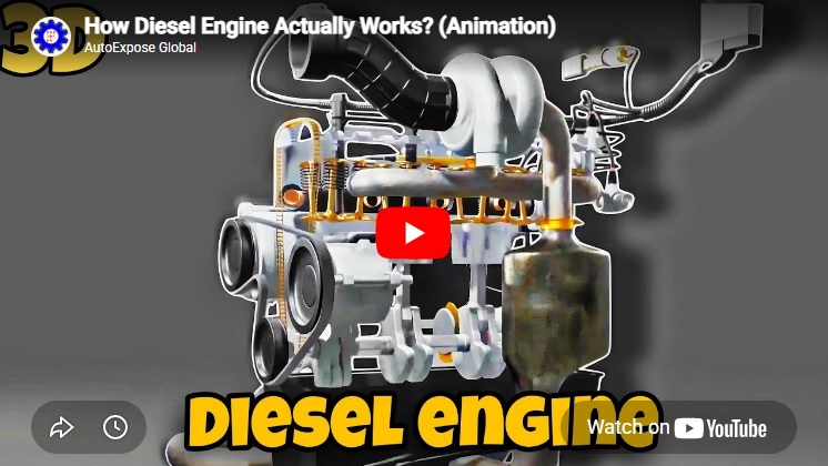 How Diesel Engine Actually Works? (Animation)